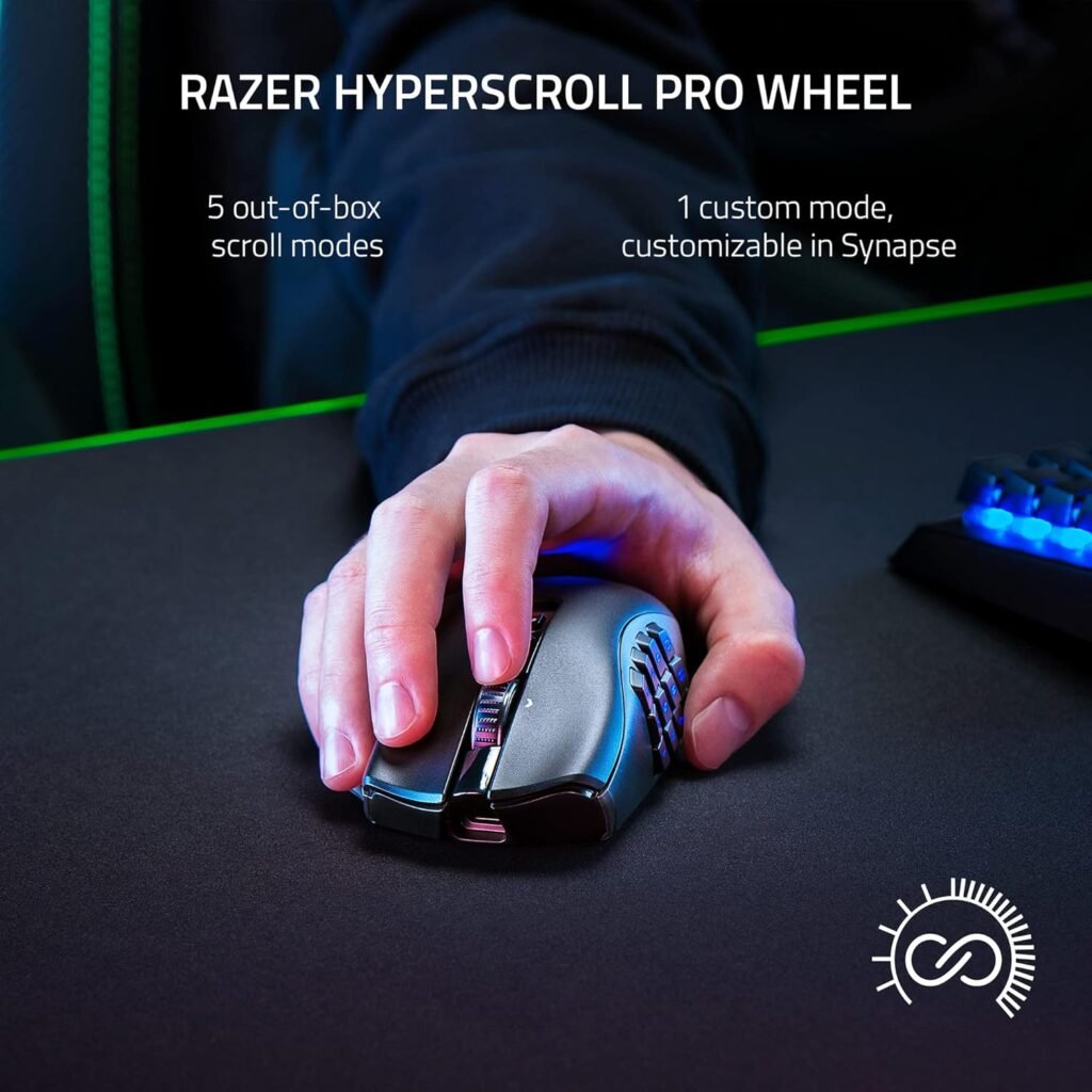 Razer Naga V2 Pro wireless gaming mouse with 20 programmable buttons